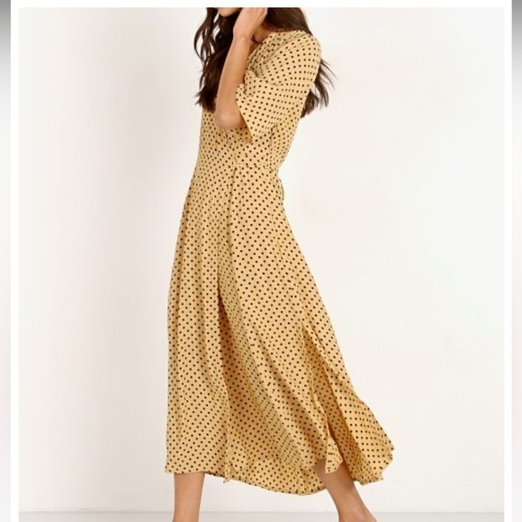 Faithfull the Brand Rivera Midi Dress Lula Dot size M - Picture 2 of 11